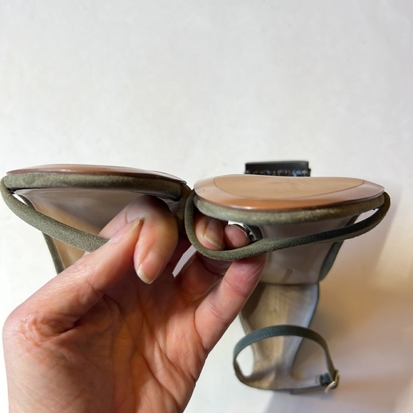 BANANA REPUBLIC Women’s Glitter High Block Heel Sandals Green Size 8.5 - Picture 12 of 15